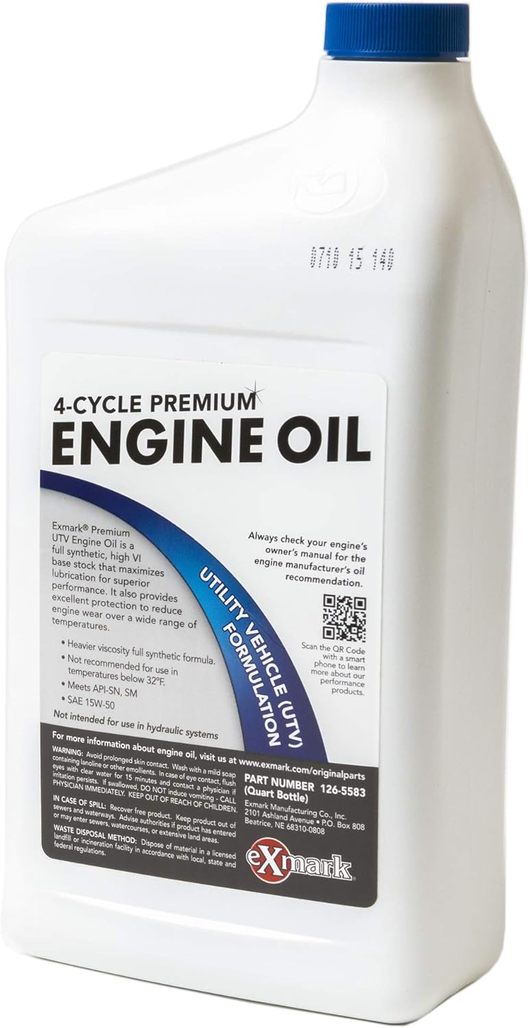 12 Pack UTV Engine Oil 15W-50 Quart Bottle N130819