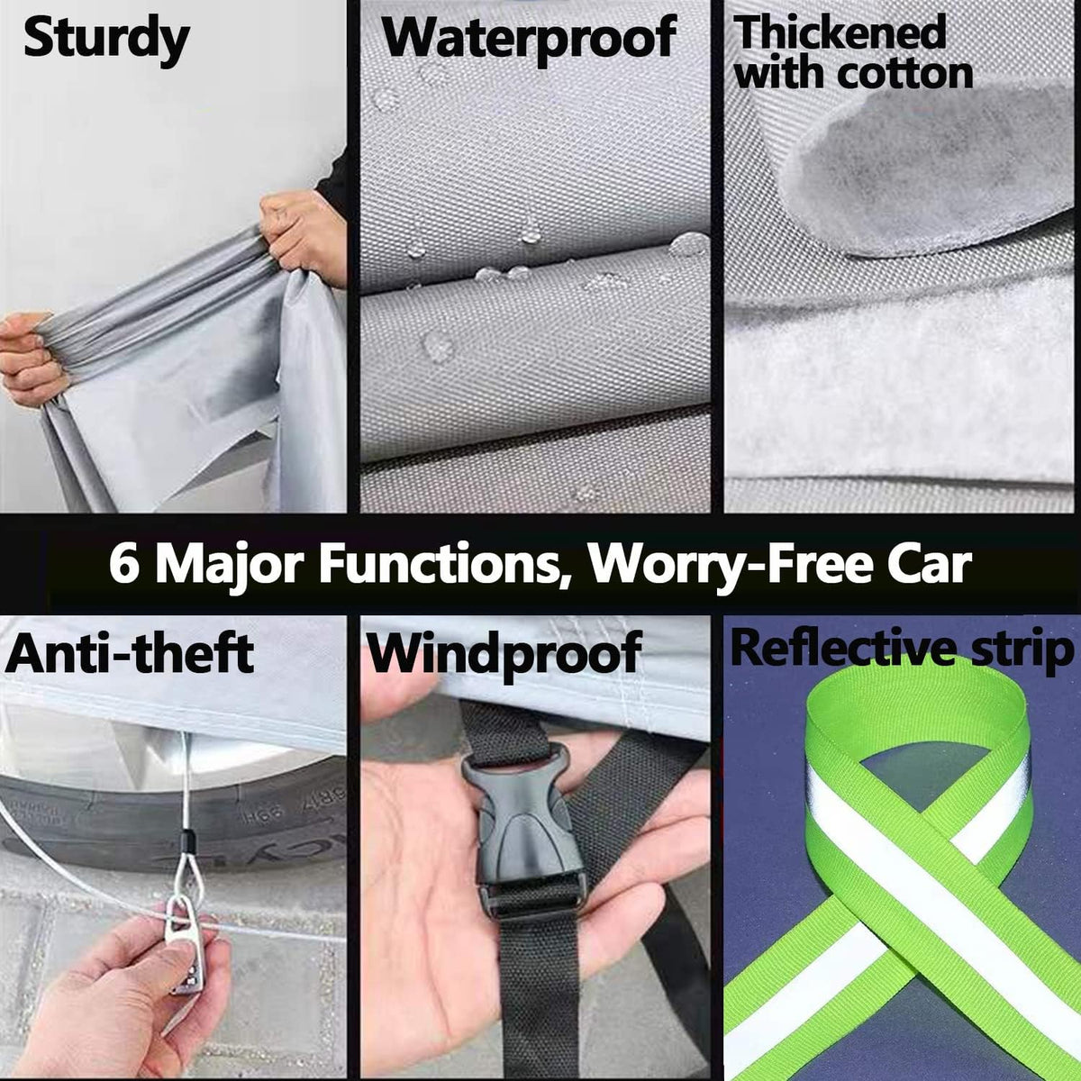 210D Oxford Waterproof Car Cover U837020