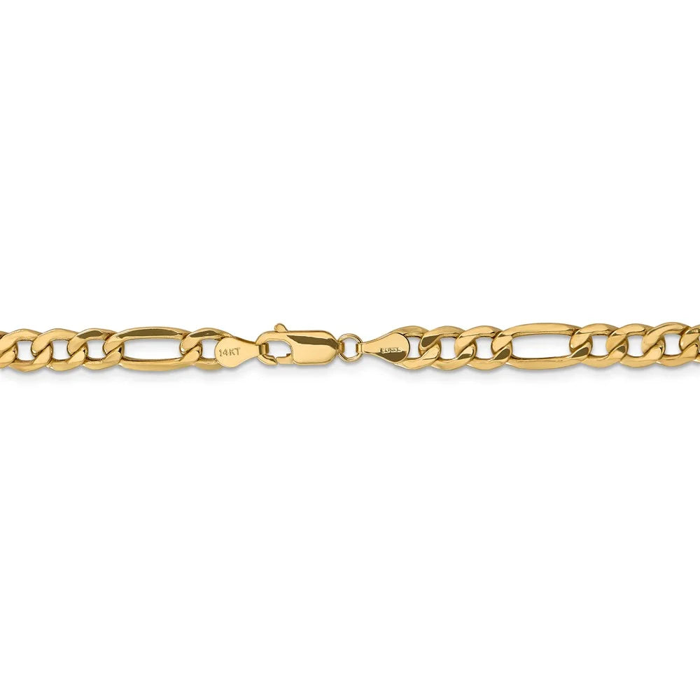 14kt Yellow Gold 20 inch Figaro Chain with Lobster Clasp E51035