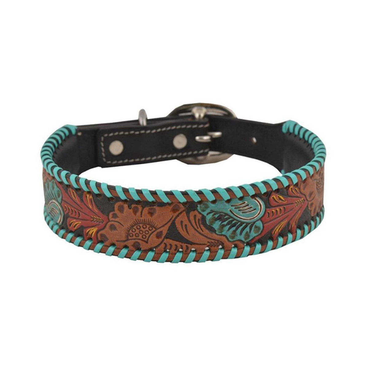 Tooled Leather Dog Collar Z5122