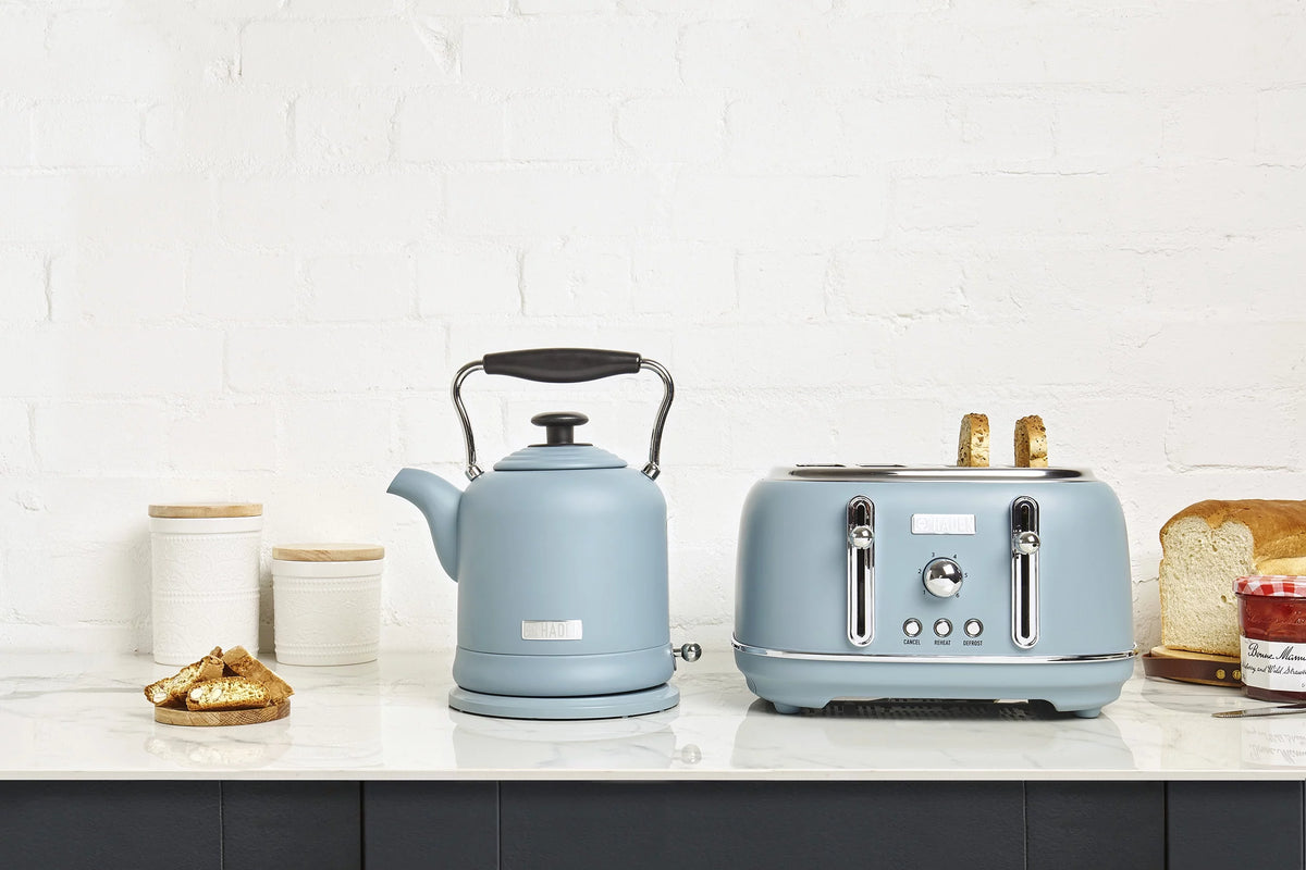 Pool Blue 4 Slice Wide Slot Toaster T5626
