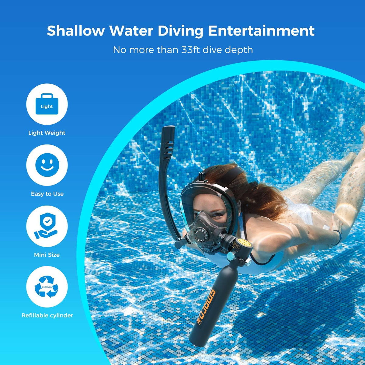 0.5L Mini Scuba Tank for Shallow Water Diving R71782