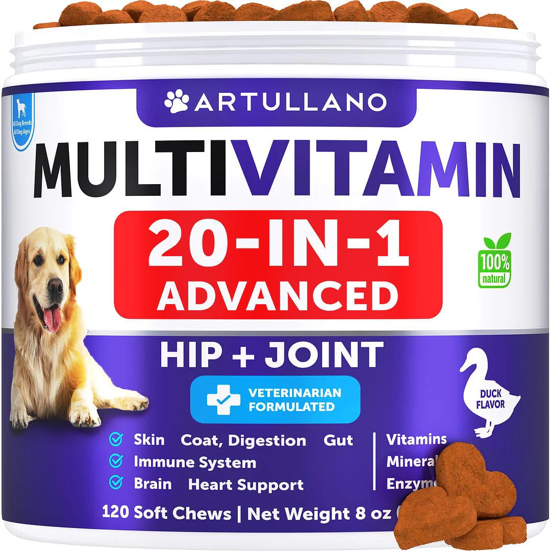 Chewable Dog Multivitamin with Glucosamine 120 Chews Q165