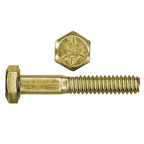5/8-11 x 3 1/4 Hex Cap Screw Grade 5 Zinc Yellow Plated Steel, 25 pcs F244