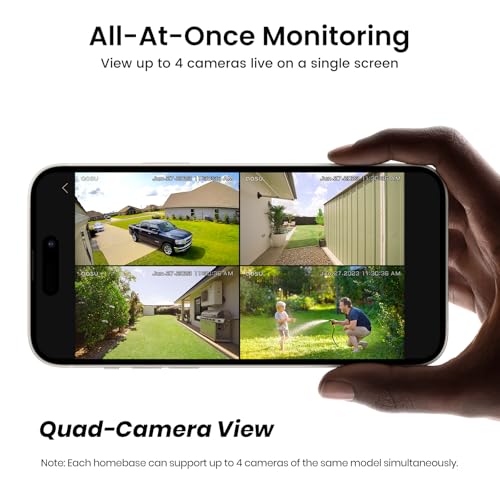 Solar Security Cameras Wireless Outdoor 2K QHD 4-Cam Kit L820715