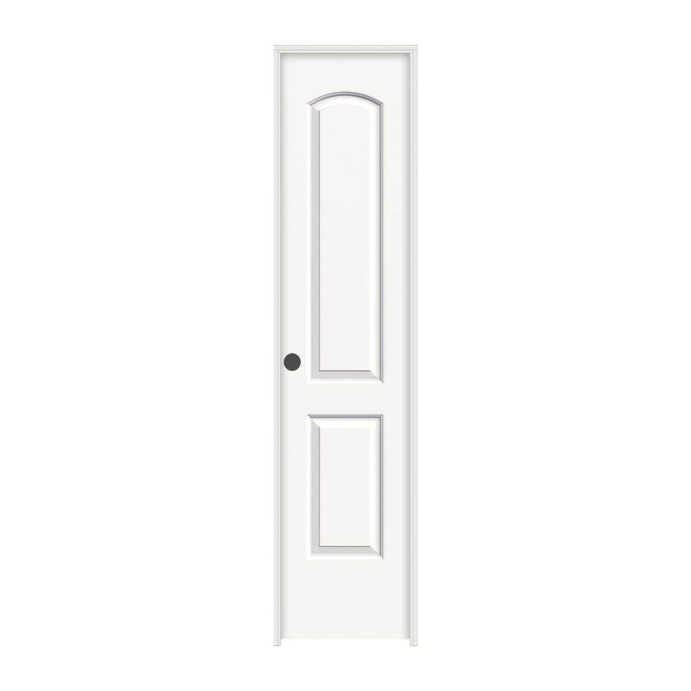 18 in. x 80 in. White Painted Right-Hand Molded Composite MDF Single Prehung Interior Door I108692