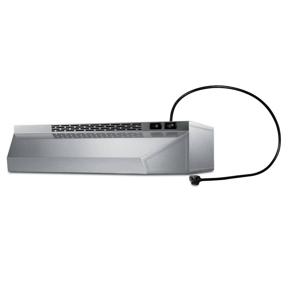 24 in. Under Cabinet Convertible Range Hood with Plug, Stainless Steel Y801