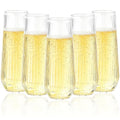 Clear 9oz Stemless Disposable Champagne Flutes D5045