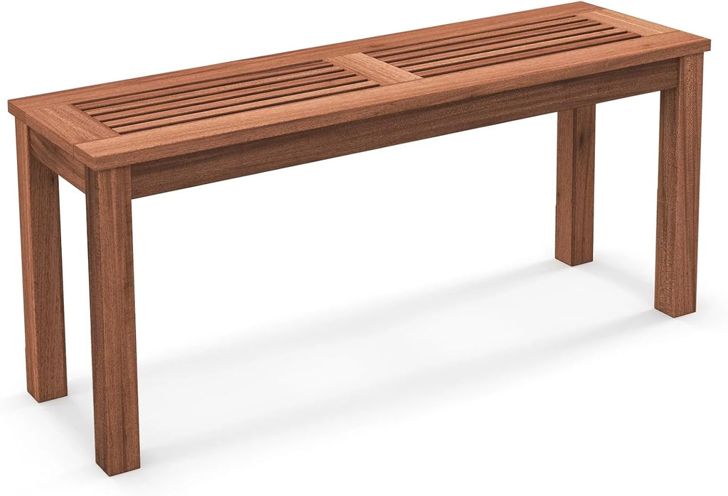 Weather Resistant Solid Wood 2 Seater Outdoor Bench E912891