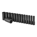 1/2 in. Drive Metric Deep Impact Socket Set, 14-Piece M523076