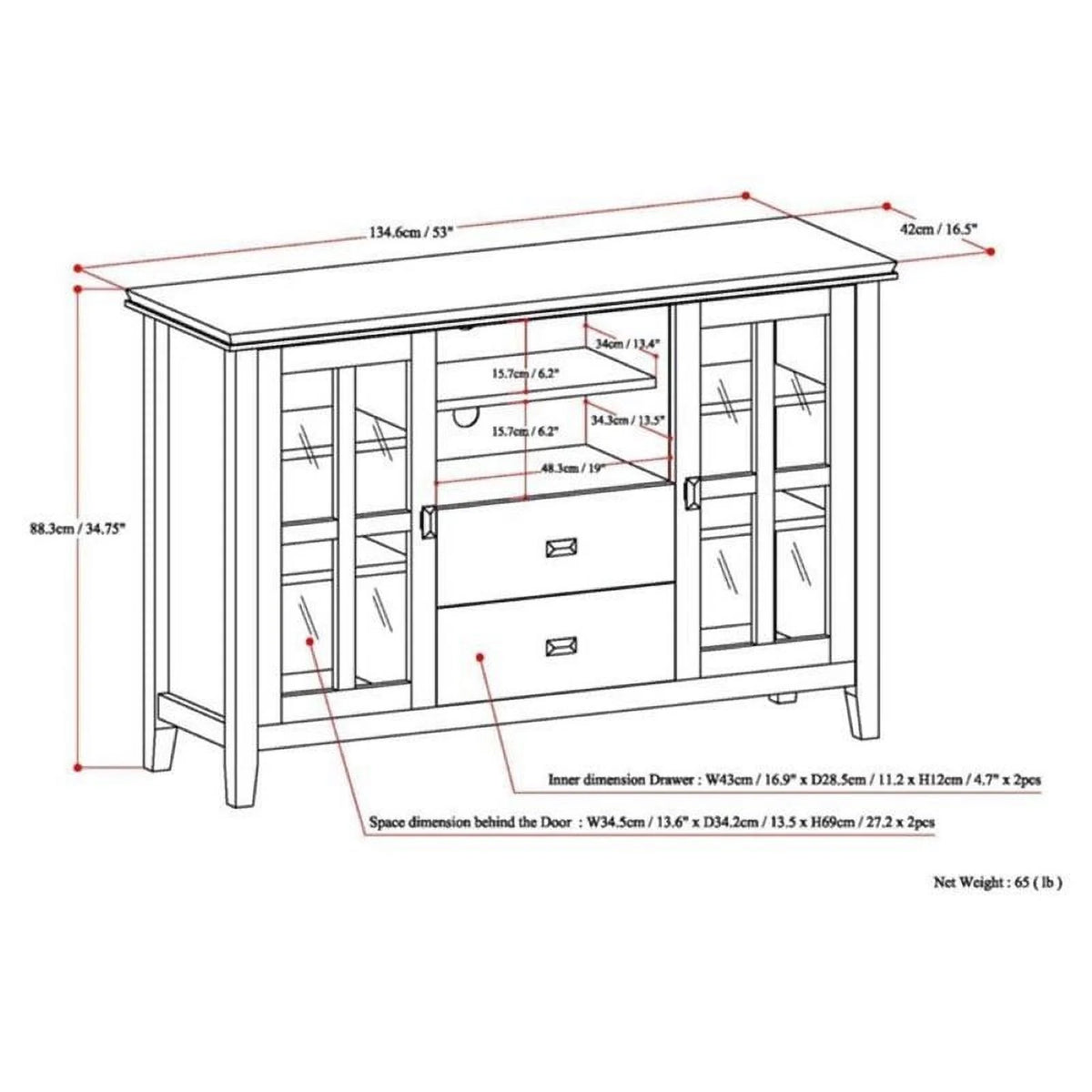 53" TV Stand M40743