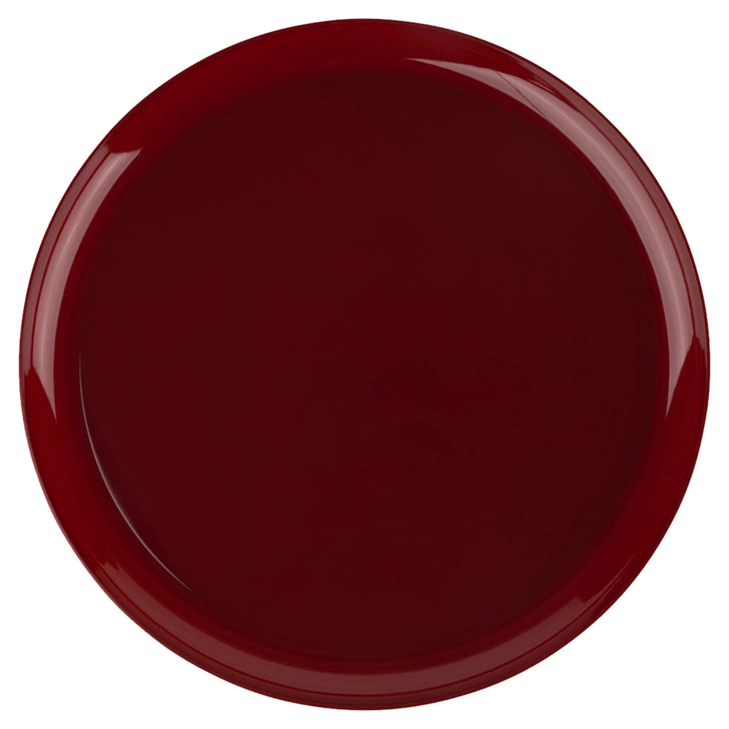 10.6" Round Red Disposable Plastic Plates 100 Pack U698
