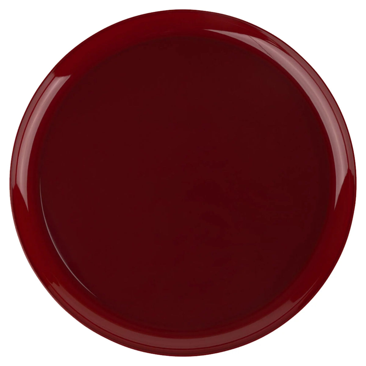 10.6" Round Red Disposable Plastic Plates 100 Pack U698