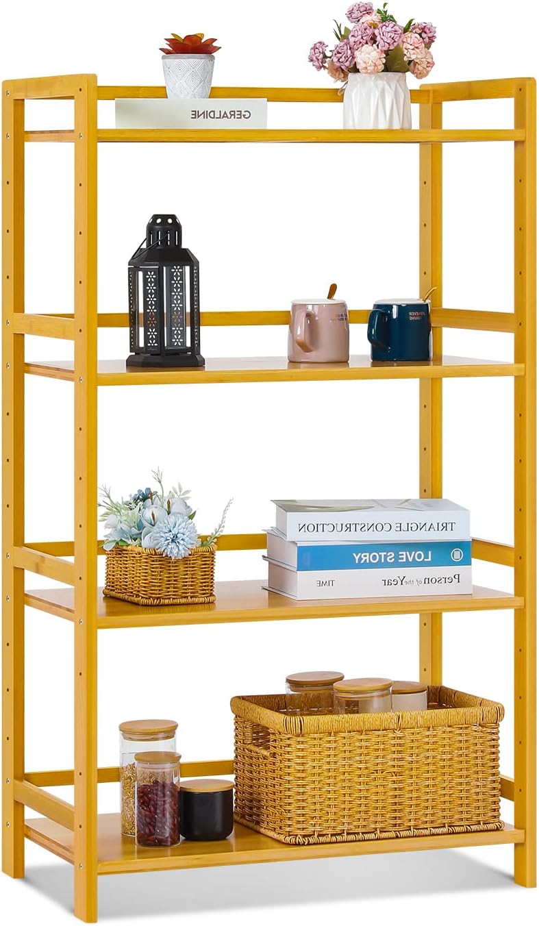 3 Tier Adjustable Bamboo Bookshelf Storage Organizer H991904