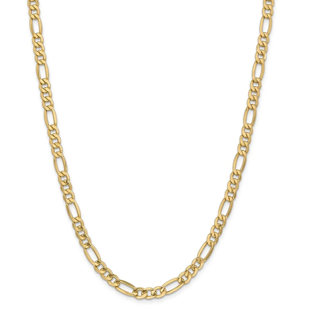 14kt Yellow Gold 20 inch Figaro Chain with Lobster Clasp E51035
