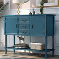 Navy Blue Wood Console Sofa Table with Drawers and Open Shelf B653072