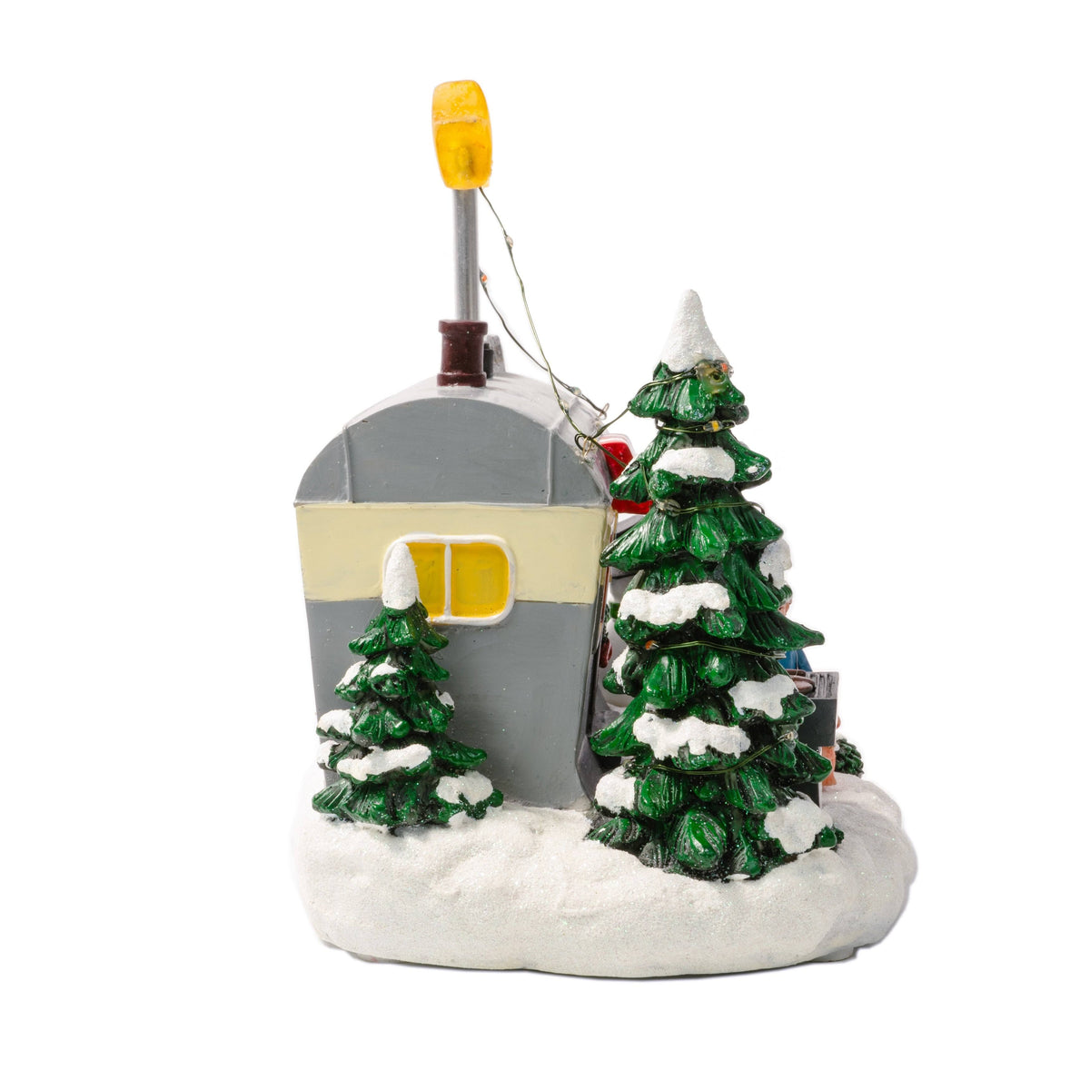 Grey Polyresin LED Christmas Camper O15651