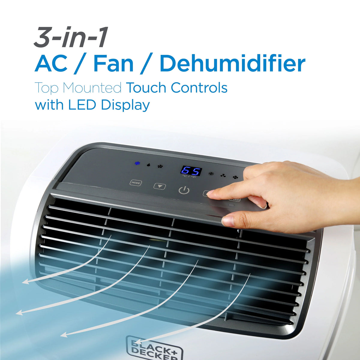 8,000 BTU Portable Air Conditioner with Remote Control, White D660352