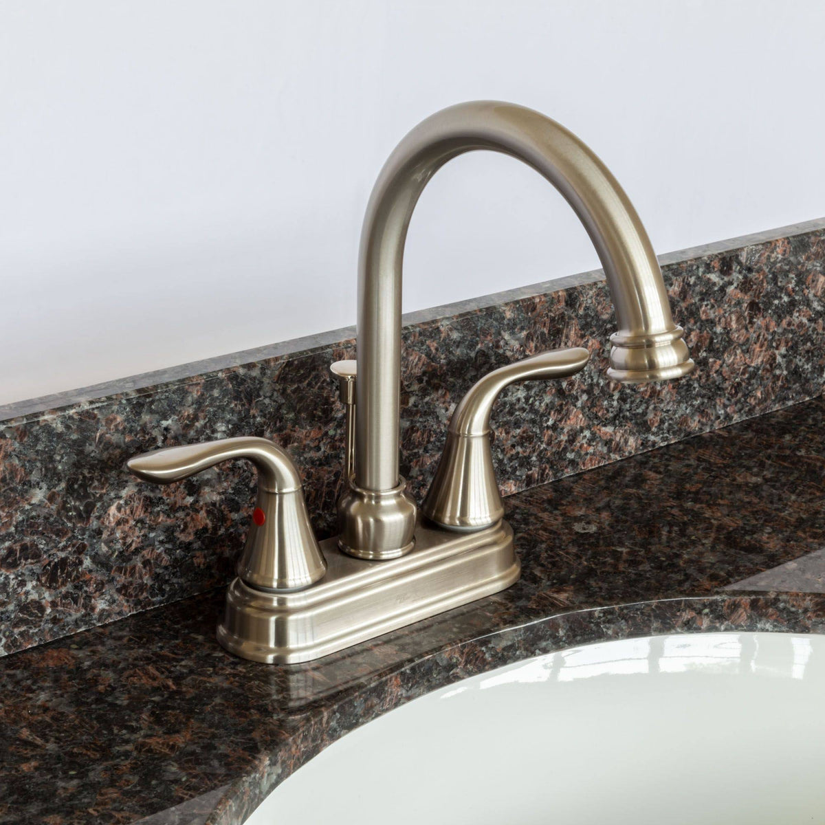 Vanity with Tan Brown Granite Top and Faucet I778