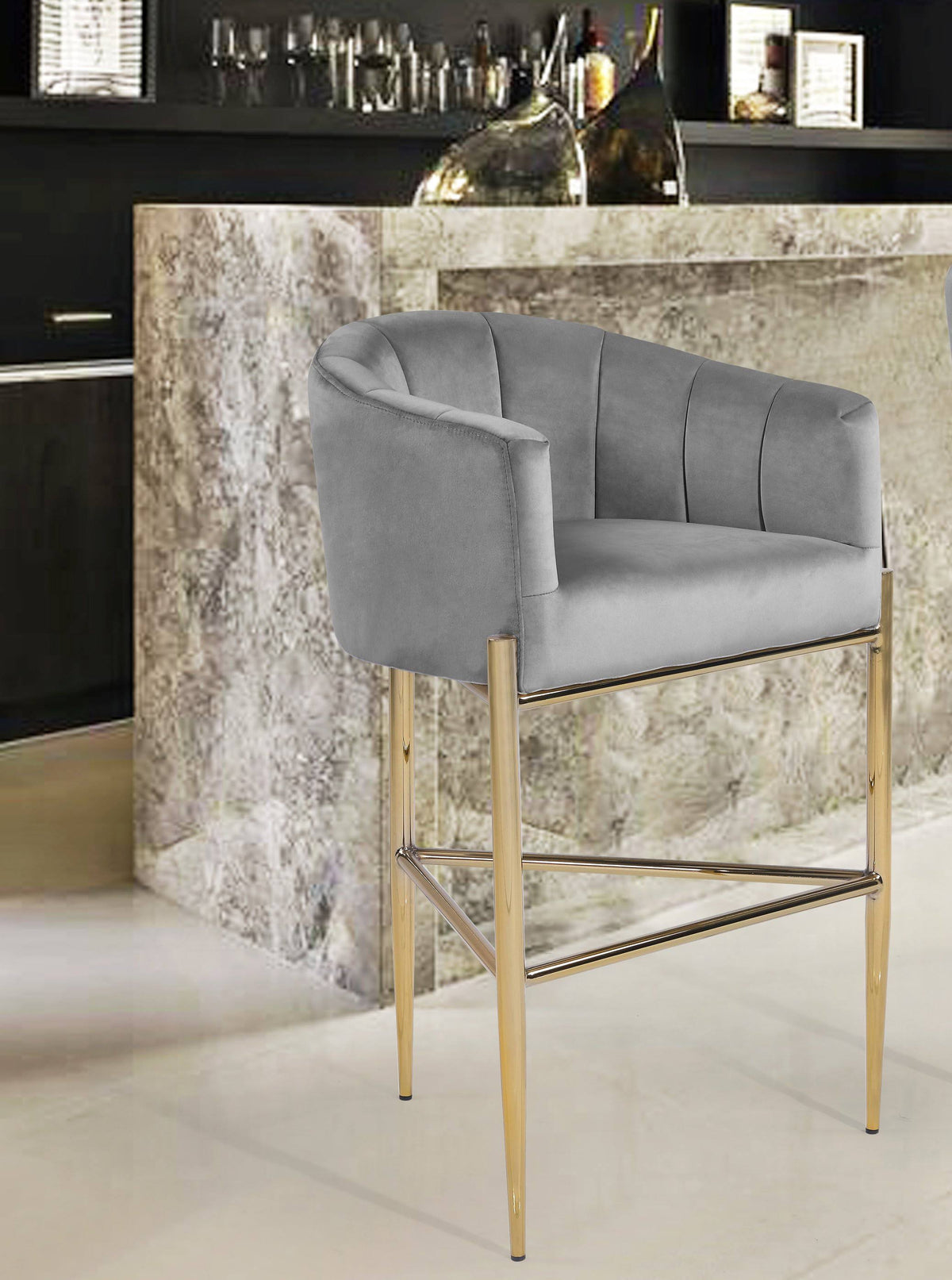 Silver Bar Stool B46448