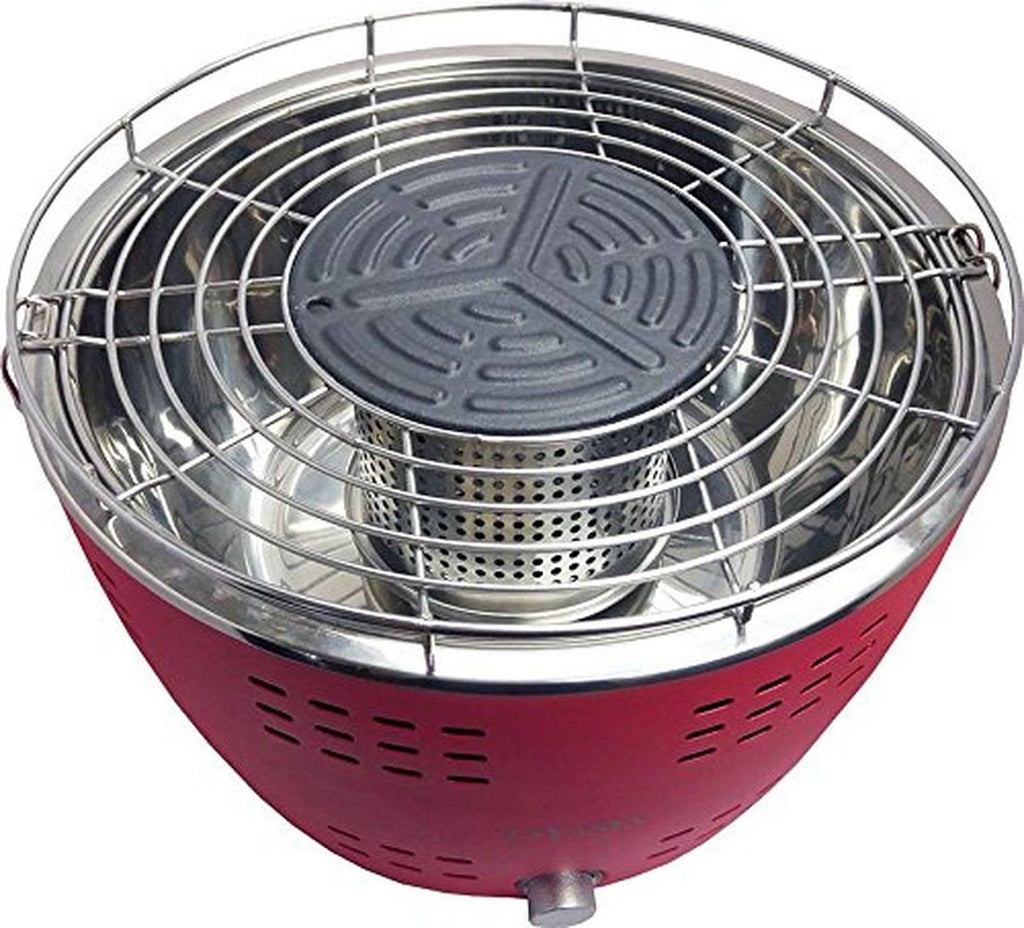 Red Portable Charcoal Grill W46695