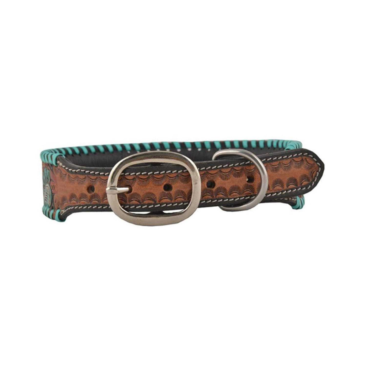 Tooled Leather Dog Collar Z5122