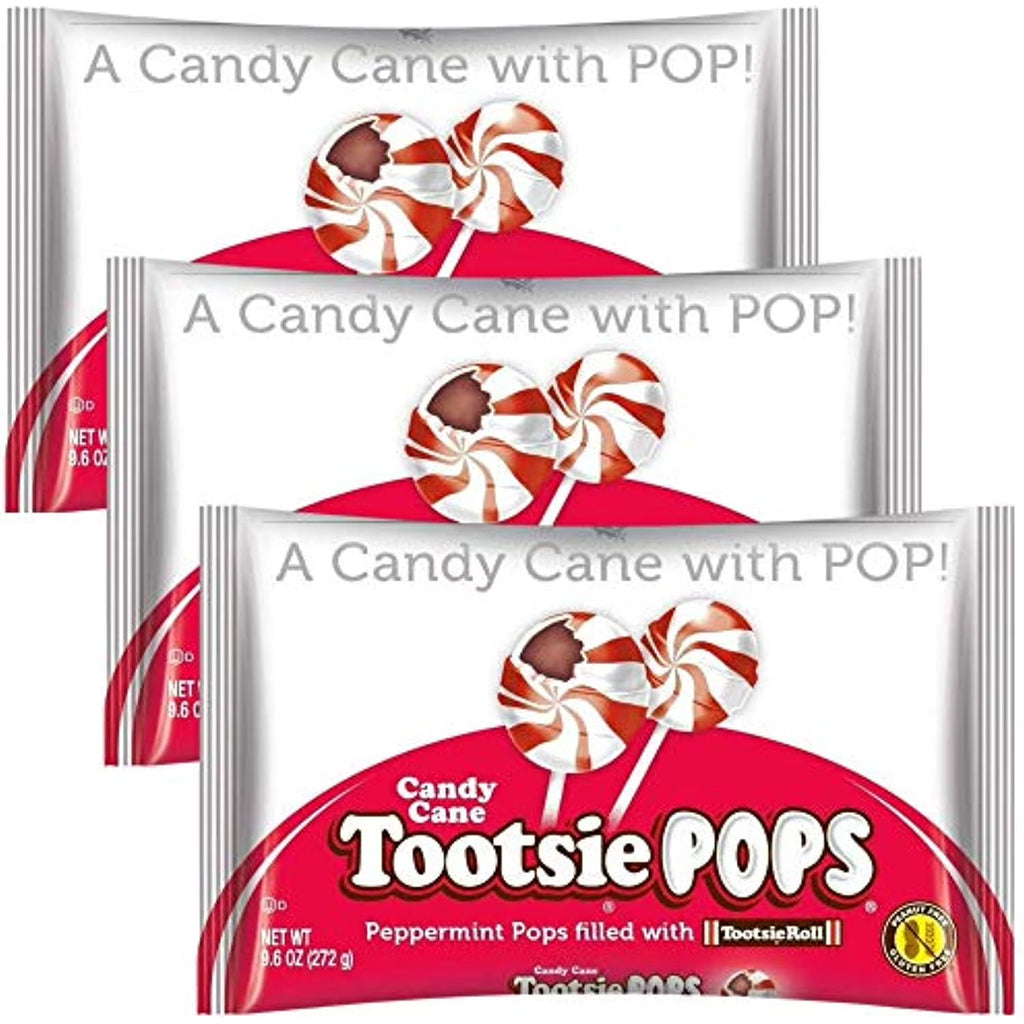 Candy Cane Tootsie Pops 9.6 Oz. Bags Pack Of 3 P8943