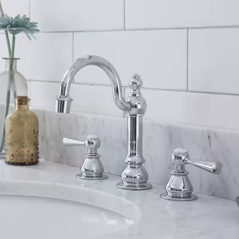 Adjustable Widespread 2-Handle High Arc Lavatory Faucet in Chrome P720137