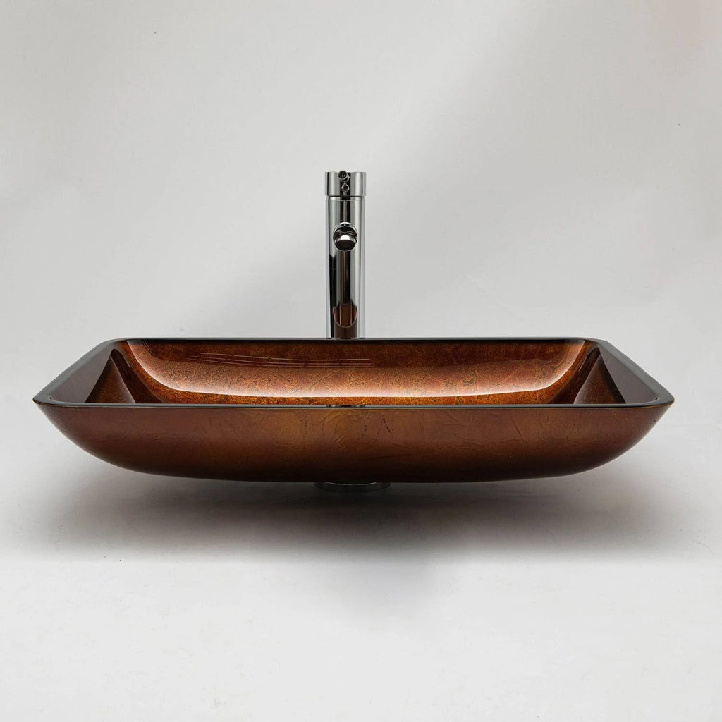 Tan Rectangular Vessel Bathroom Sink J752068