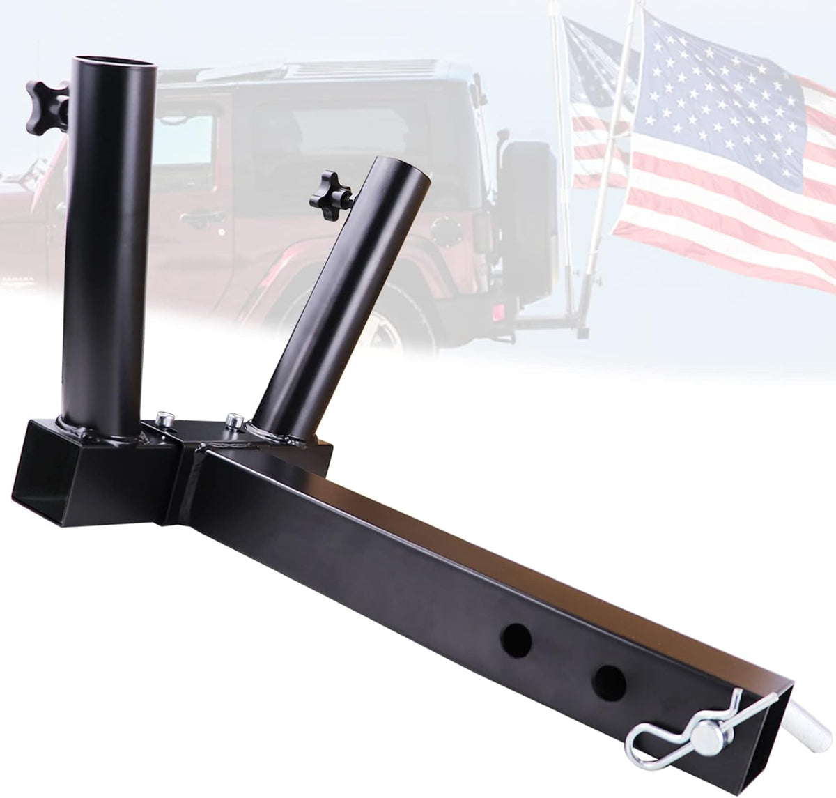 Trailer Hitch Mount Flag Pole Holder with Bolts X264