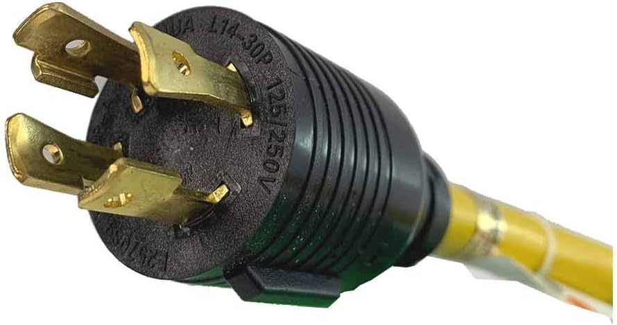 50Ft 30 Amp 125/250V 10 Gauge SJTW Power Cord with Surge Protector Breaker I8543