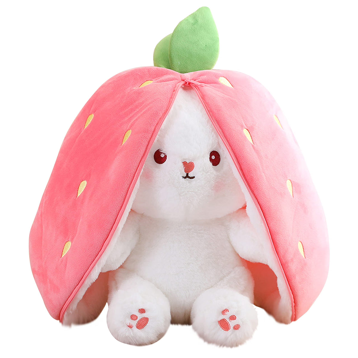Reversible Bunny Plush Pillow with Zipper I959743
