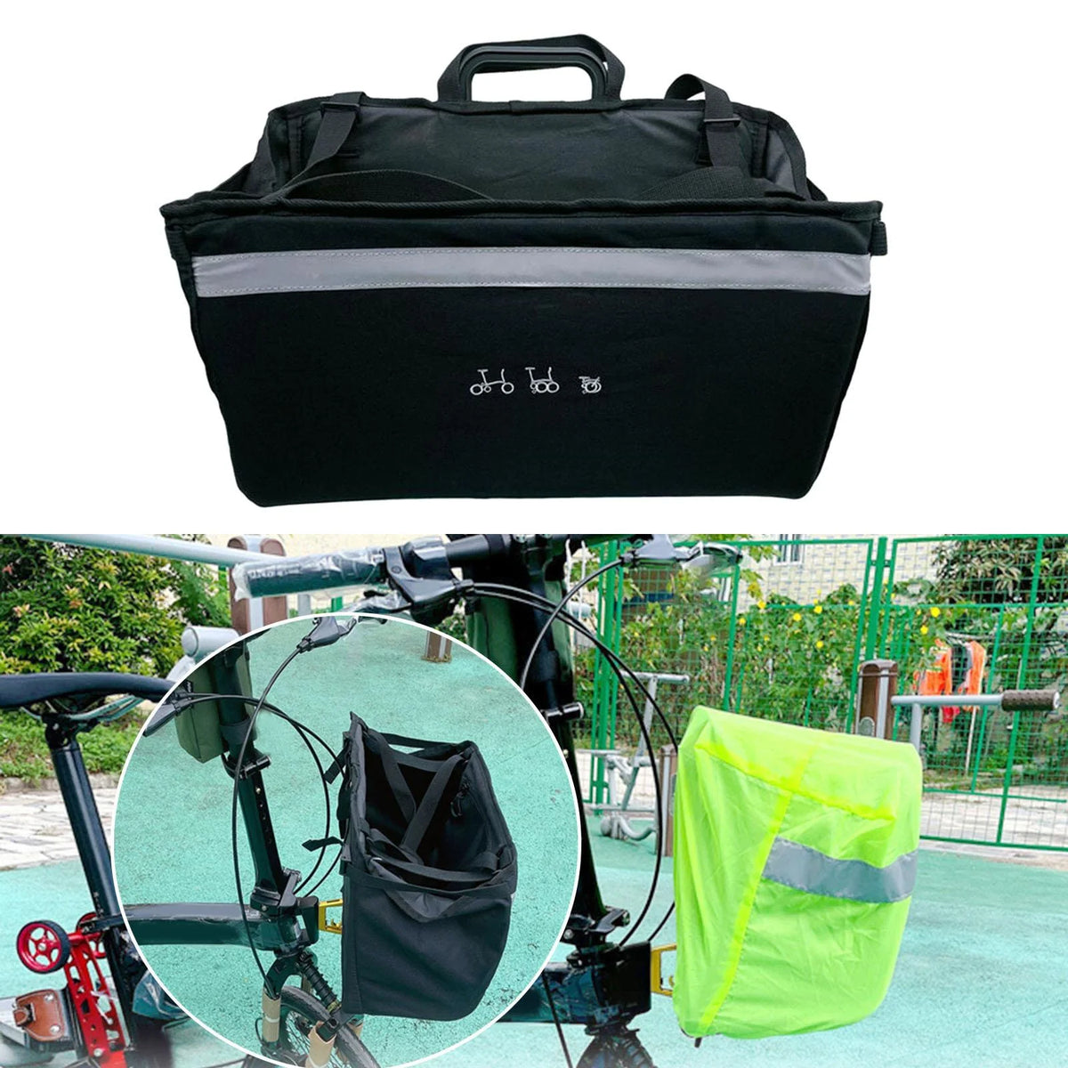 Folding Bike Basket Carrier V5450