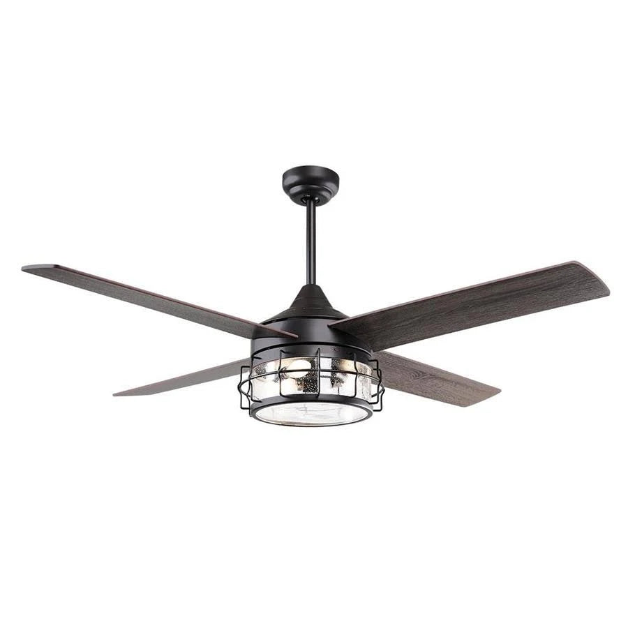 Oil Rubbed Bronze Indoor Ceiling Fan with Light and Remote Control O76630