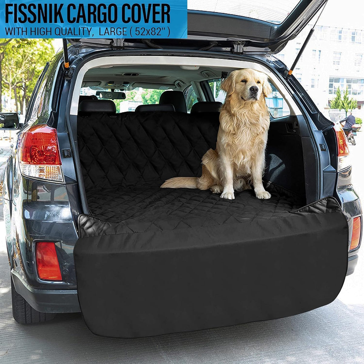 SUV Cargo Liner for Dogs Heavy Duty Waterproof Nonslip Car Trunk Mat Seat Cargo Cover Side and Bumper Protector Pet Cargo Liner Large Standard Universal fit Pack of 2 T681755