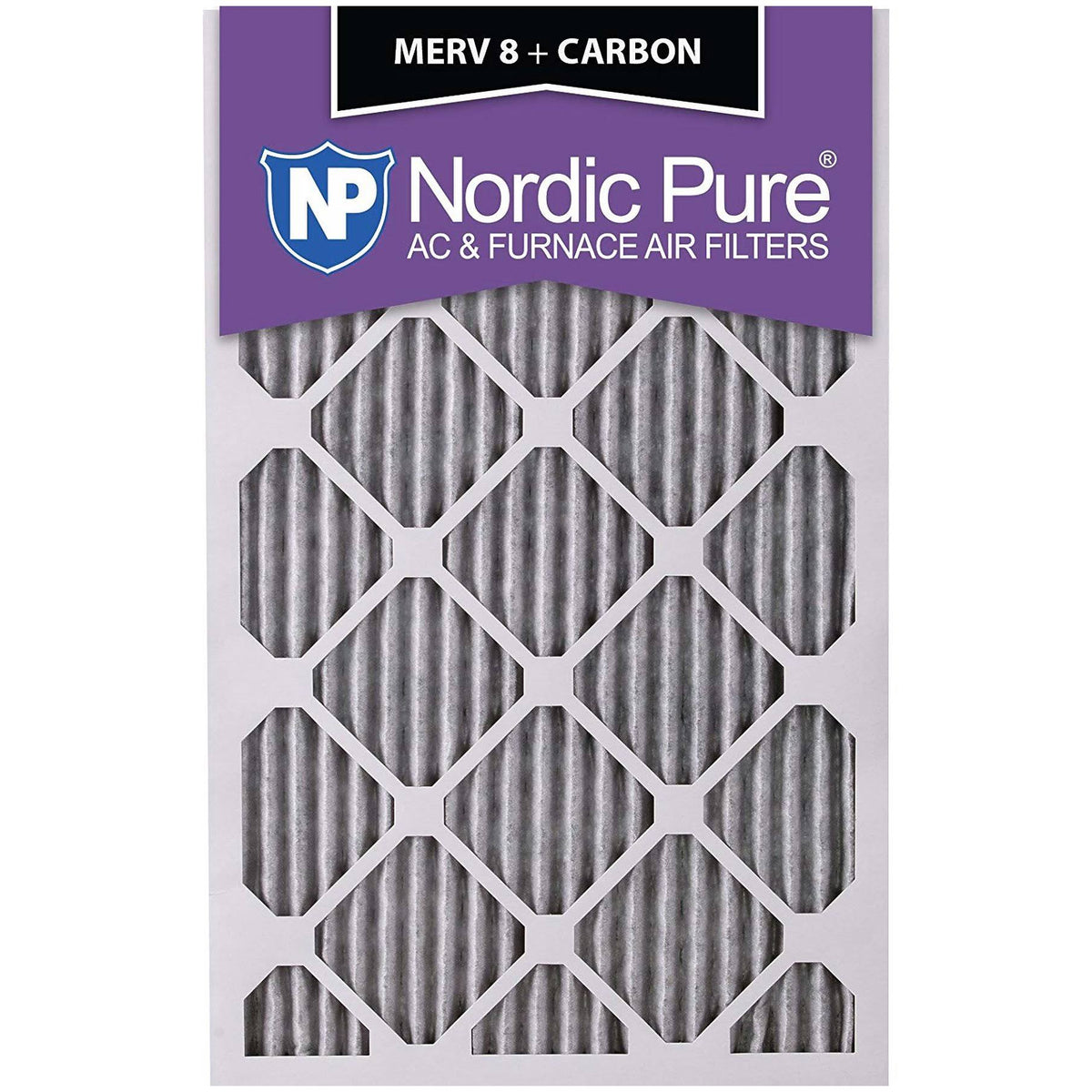 16x25x2 MERV 8 Pleated Carbon Air Filters 3 Pack P235