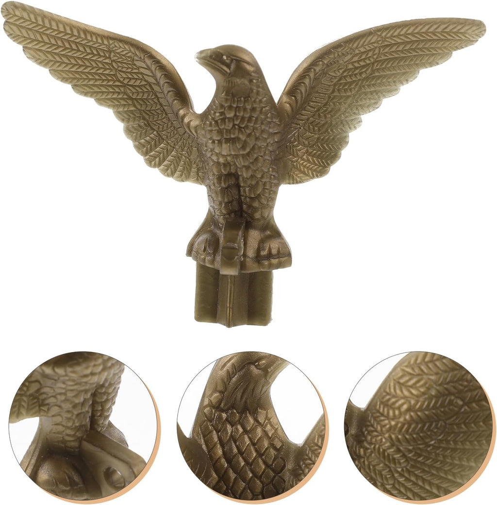 Golden Plastic Eagle Flag Pole Finial Ornament E85954