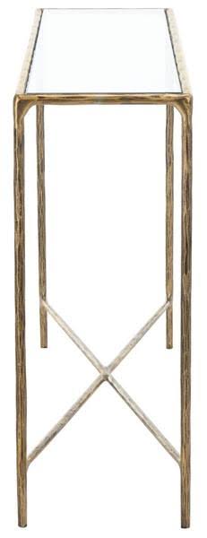 Brass Rectangle Console Table Q6126