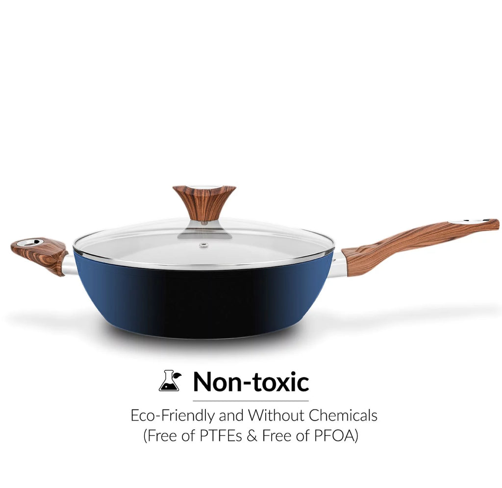 11 inch Non Stick Deep Fry Pan with Lid Y25985
