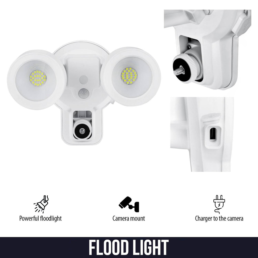 3-in-1 Floodlight, Charger and Mount (White) P757305