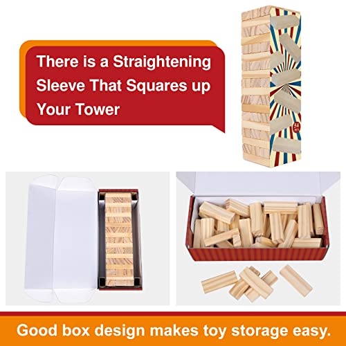 54pcs Wooden Tumbling Tower Game with Carry Case N329852