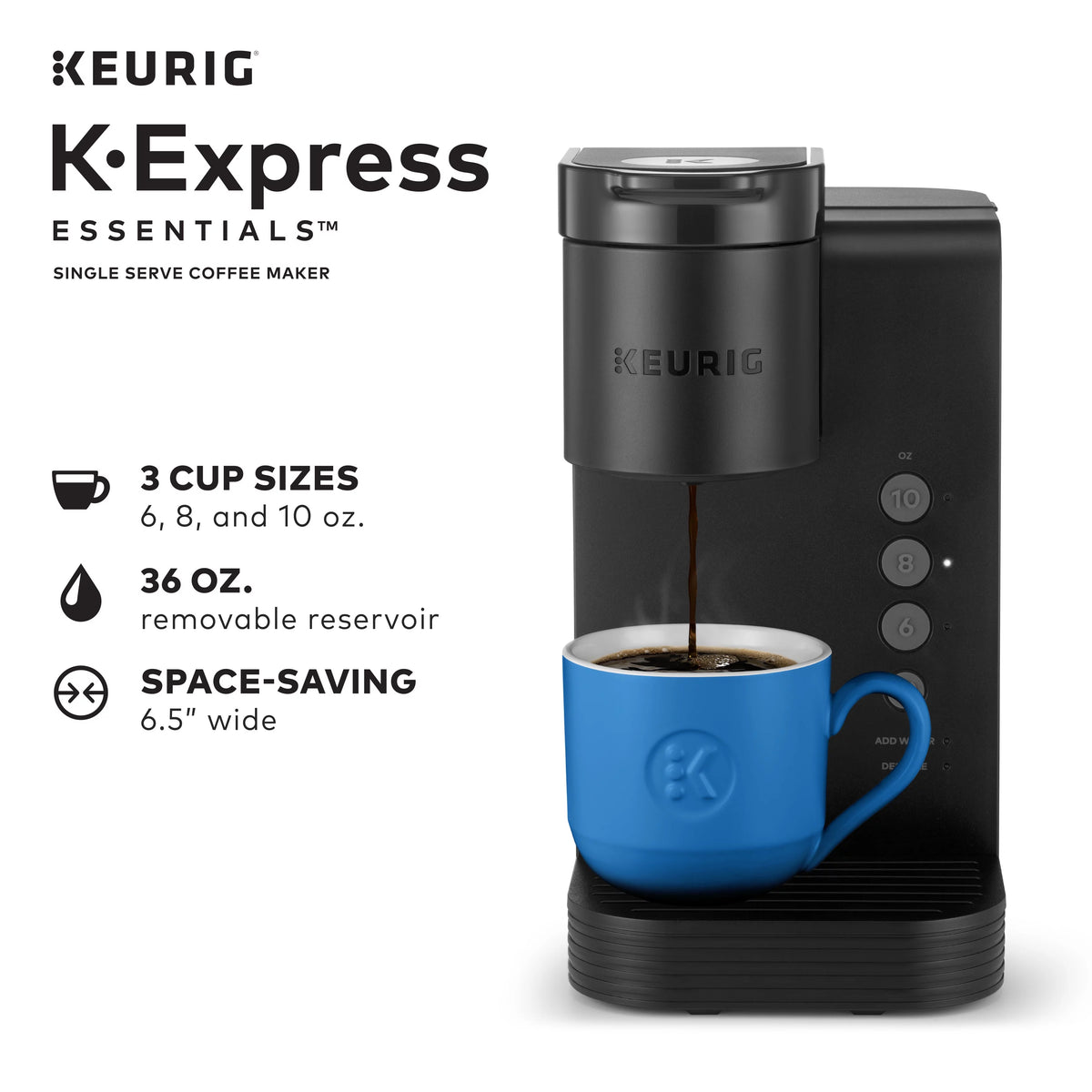 Black Single Serve K-Cup Pod Coffee Maker E644998