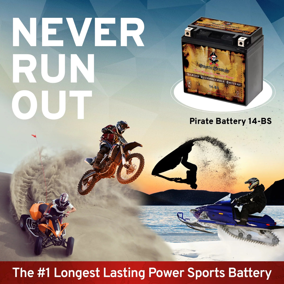 Motorcycle Battery 12 Volt 12 Ah 200 CCA T51444