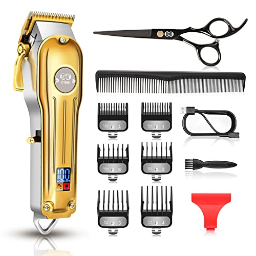 Hair Clippers, 12Pcs Cordless Rechargeable LCD Display Hair Beard Trimming Kit M5533
