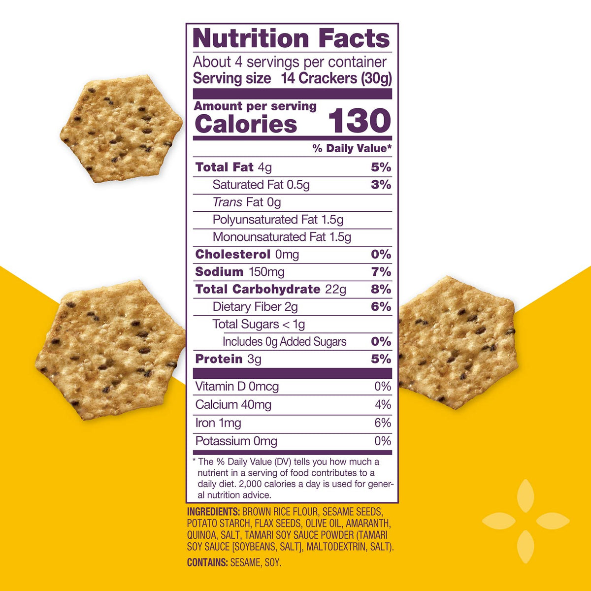 Multi-Seed Gluten-Free Original Crackers, 4 Ounce (Pack of 12) I5864