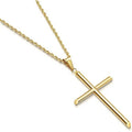 24K Gold Cross Chain Pendant Necklace T97894