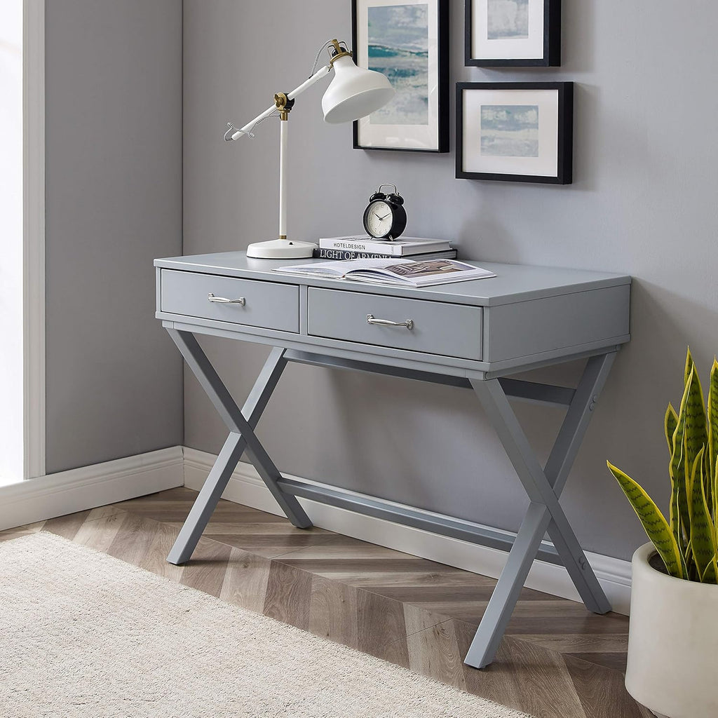 Grey Campaign Style Desk R9974