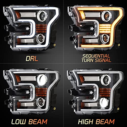 Full LED Headlights for F150 2015 2016 2017, 2PCS J918220