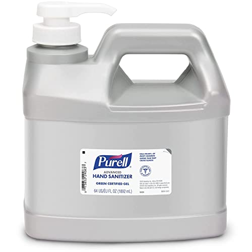 Advanced Instant Hand Sanitizer Refreshing Gel - 64oz Refill Bottle With Pump Q390