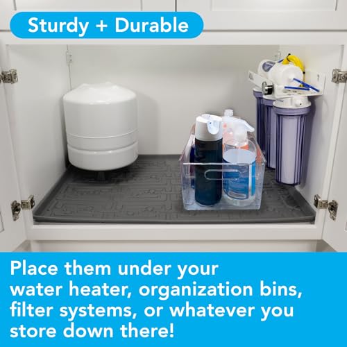 Gray 40" x 22 1/4 Waterproof Under Sink Mat R88456